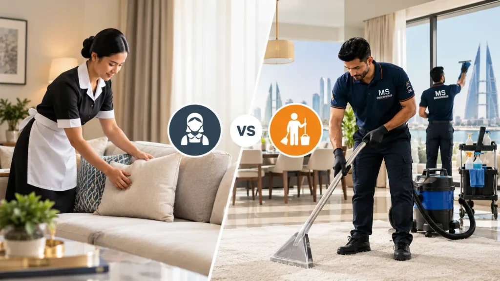 Maid vs Cleaning Company in Bahrain